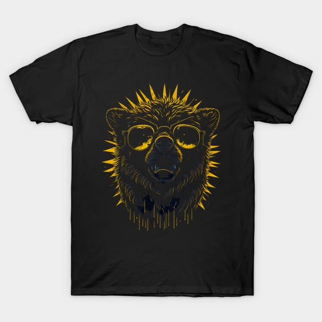 Funk Sun Glasses Bear T-Shirt by Moxie Vibe